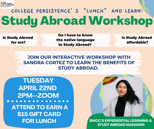 Study Abroad Apr 25 Lunch and Learn